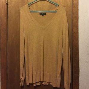 Golden/ Tan V-Neck Sweater