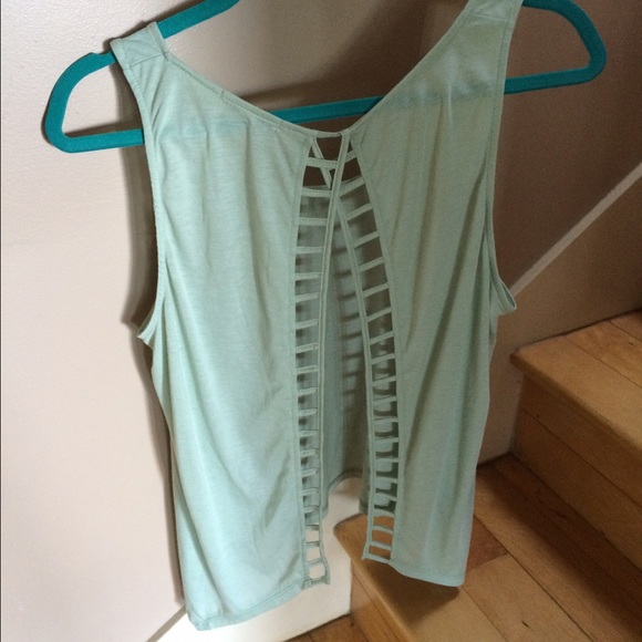 Pale green urban outfitters open back top - Picture 1 of 2