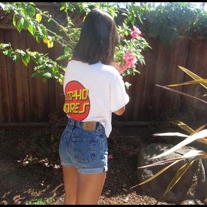 Levi jeans, high waisted shorts