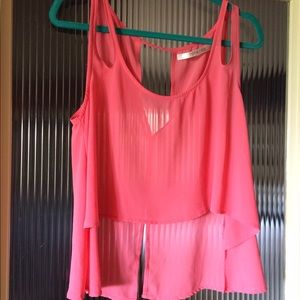 Pink LF high-low top