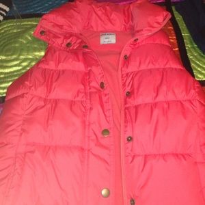 Bright pink vest