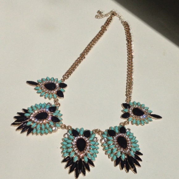 Black & Blue statement necklace