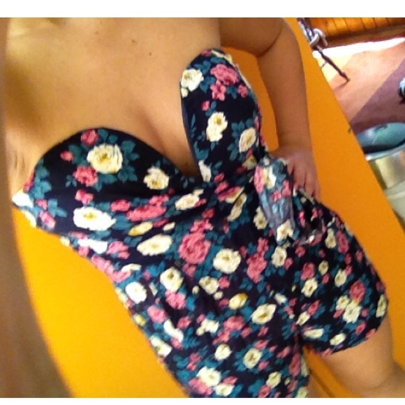Floral Sweetheart Romper