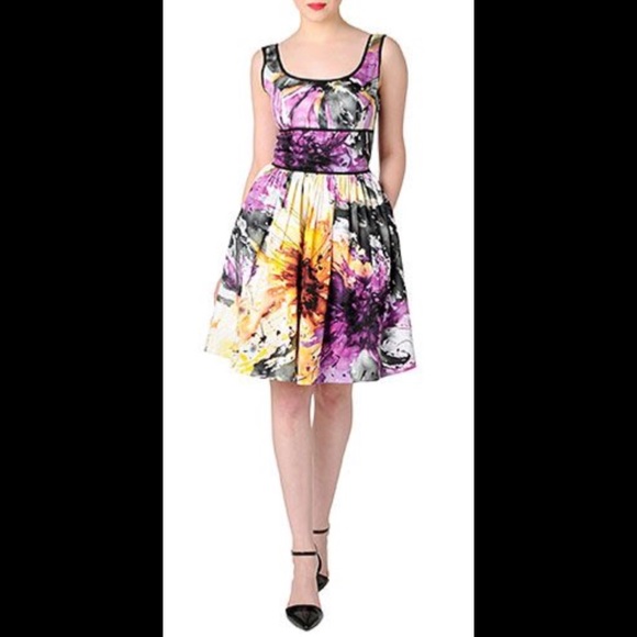 Eshakti Dresses & Skirts - New Eshakti Colorful Art Splash Print Dress 10 M