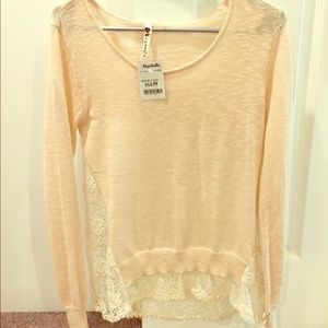 Cream lace sweater