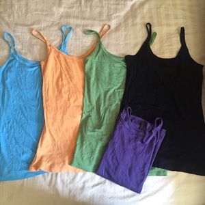 Lot of 5 gap tanks small cotton spandex