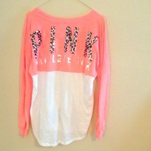 Sheer long sleeve PINK tee