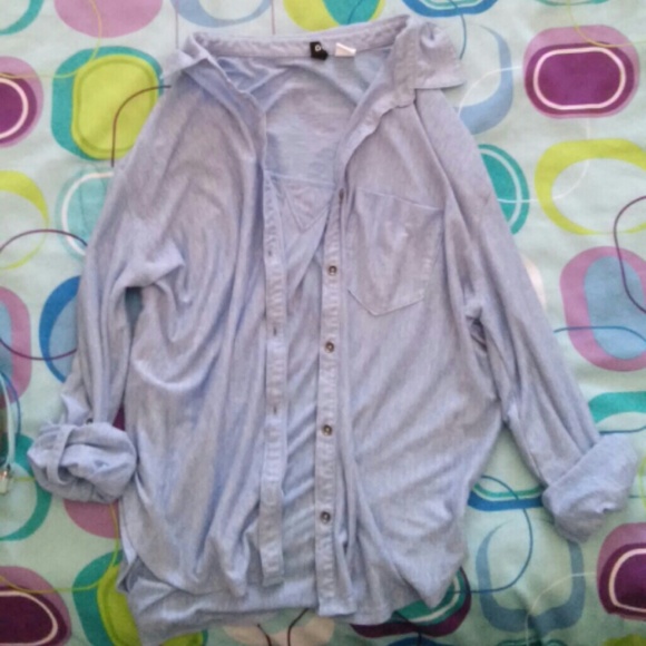 Light blue button up shirt!!