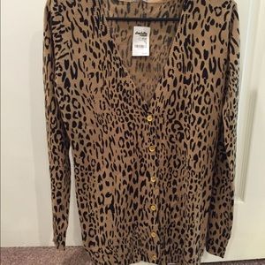 Cheetah print cardigan
