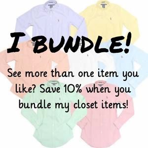 NEW! Save 10% when you bundle items in my closet!