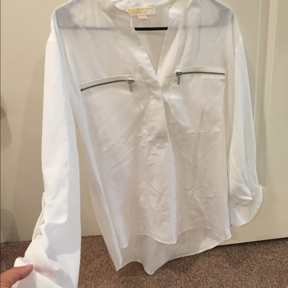 White two pocket Michael Kors shirt
