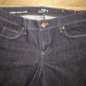 Loft Modern Skinny Ankle Zip Jeans