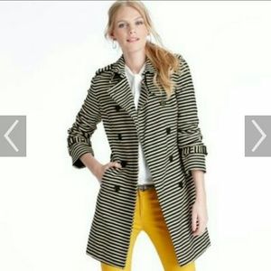 Ann Taylor Loft Striped Trench Coat