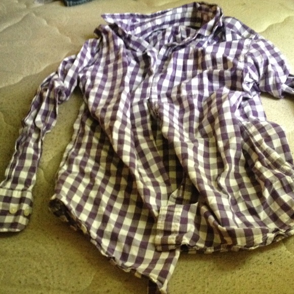 Purple and white flannel