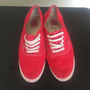 Red Vans (barely worn!)