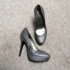 Sparkly Silver Heels