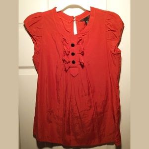 Burnt orange H&M short sleeve blouse