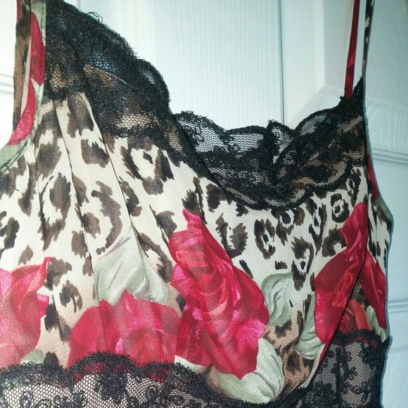 Leopard Roses Spaghetti Strap Dress - Picture 4 of 4