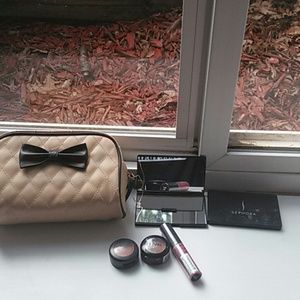 Bundle makeup bag, lip cream, mirrors, and eyes!