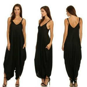 Black Chic Harem Jumpsuit
