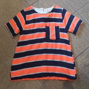 Navy orange vintage tee