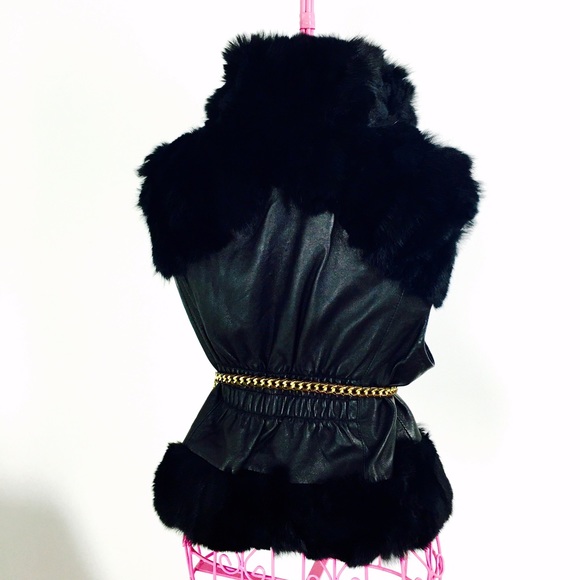 ❌❌SOLD❌❌🎉HP🎉 100% rabbit fur | 100% leather - Picture 2 of 4