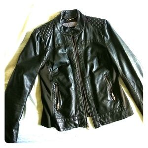 Black Faux Leather Jacket