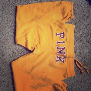 Yellow VS cropped sweatpants