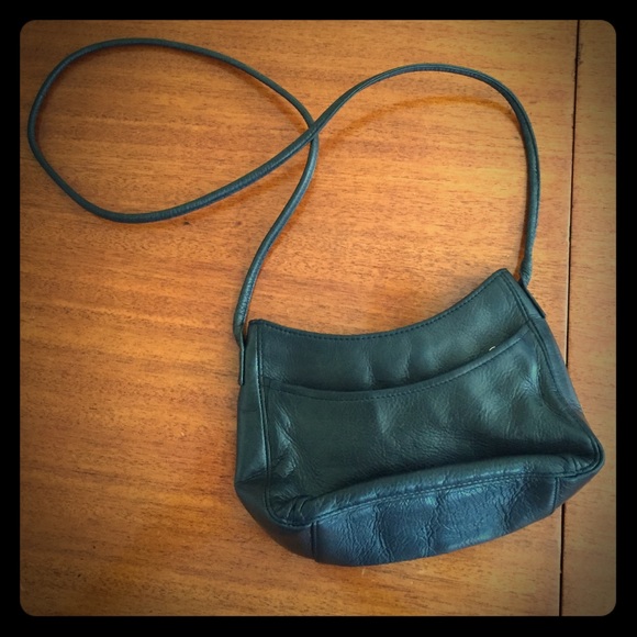 Vintage Black Leather Fossil Purse