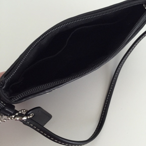 Coach Black Logo Wristlet - Picture 3 of 3