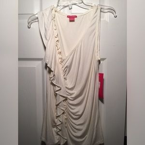 Sunny Leigh sleeveless top w/ruffles