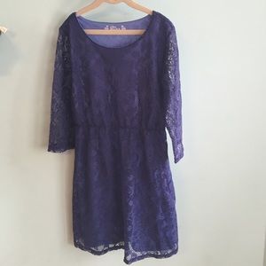 Indigo Blue Lace Dress