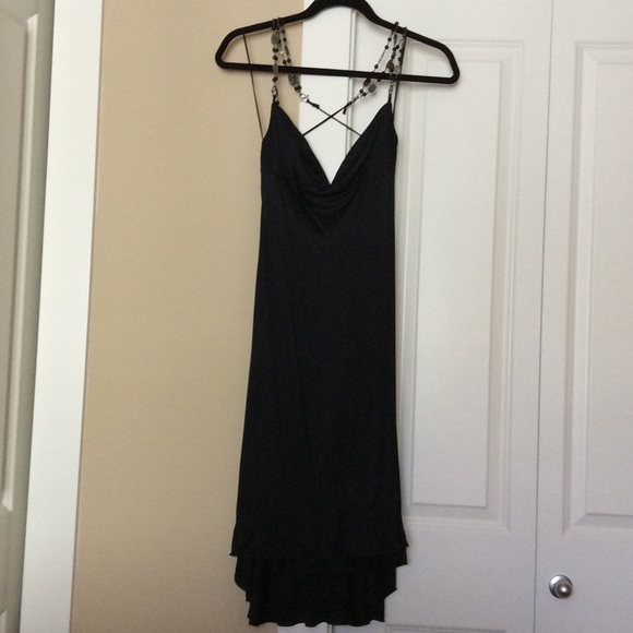 Sexy designer high low black dress - Picture 1 of 4