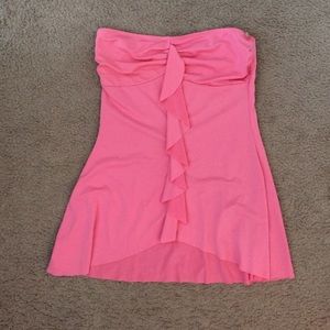 Pink tube top!