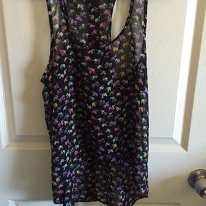 Black elephant and rhino tank top!