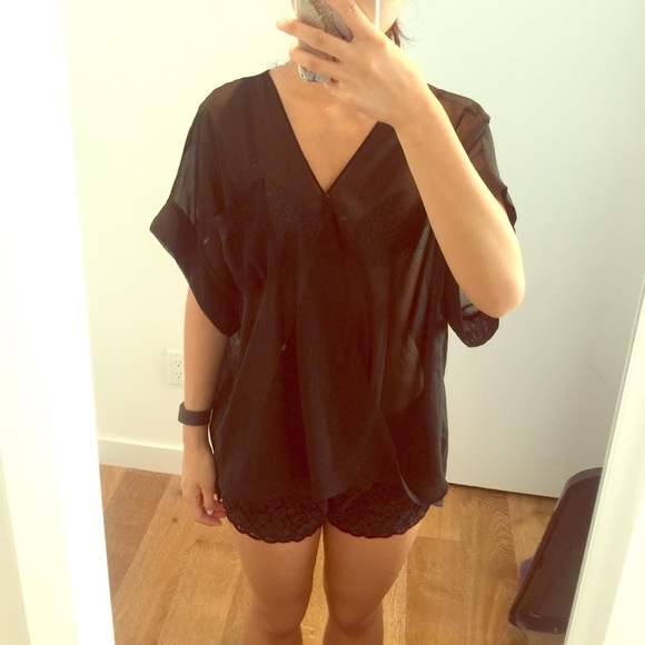 Sheer draped top
