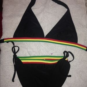 Red, Yellow & Green swimsuit ✌️