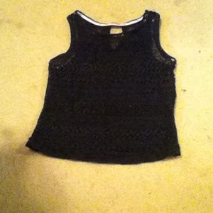 Black Cropped tank top