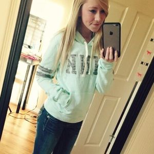 VS marl grey and mint hoodie
