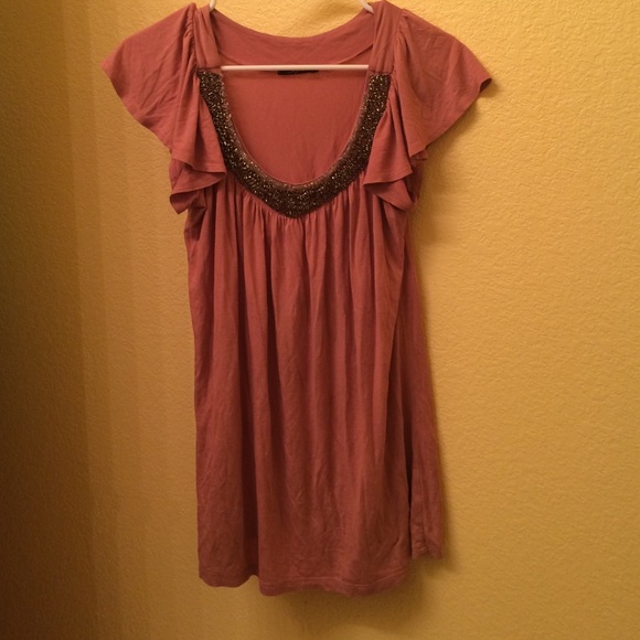 Pinkish cream jeweled shirt from Nordstrom