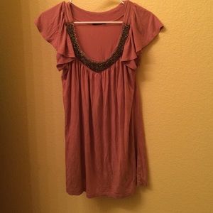 Pinkish cream jeweled shirt from Nordstrom