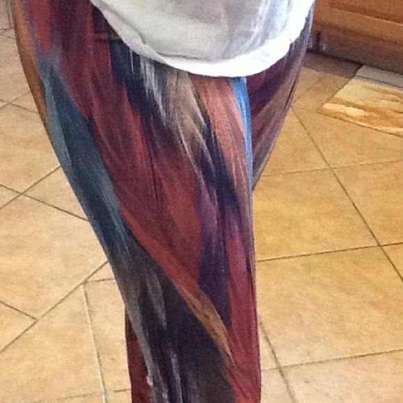 Peacock color leggings