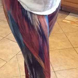 Peacock color leggings