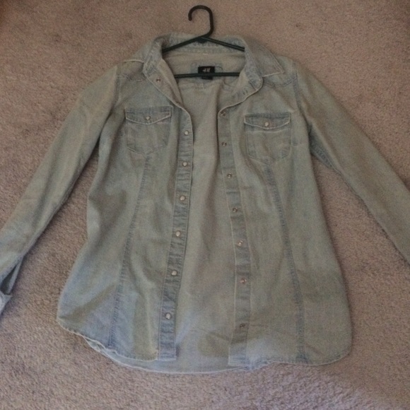 Denim button down