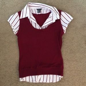 Nice short sleeved shirt with connected vest!