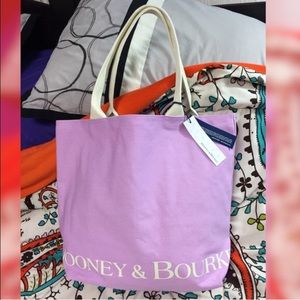 Dooney & burke purple large tote nwt!