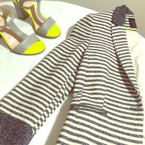 Navy striped Zara blazer size small