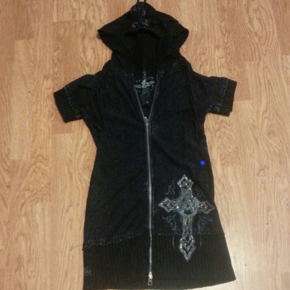 Affliction Short Sleeved Hoodie