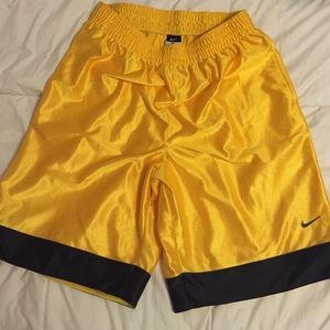 Yellow nike basketball shorts