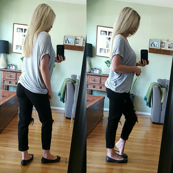 RESERVED Light Gray Tee w/ Front Zipper - Picture 2 of 3